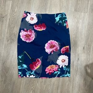 Banana republic floral pencil skirt midi